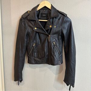 Rudsak | XS | black cropped leather jacket